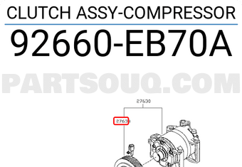 Nissan 92660EB70A CLUTCH ASSY-COMPRESSOR