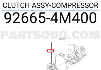 Nissan 926654M400 CLUTCH ASSY-COMPRESSOR