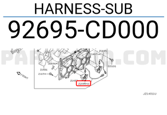 Nissan 92695CD000 HARNESS-SUB