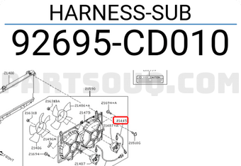 Nissan 92695CD010 HARNESS-SUB