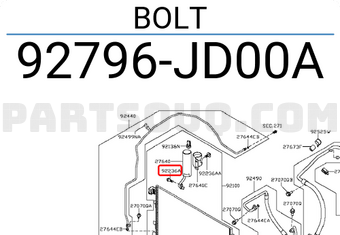 Nissan 92796JD00A BOLT