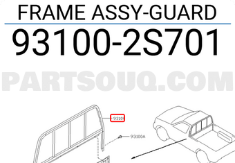 Nissan 931002S701 FRAME ASSY-GUARD
