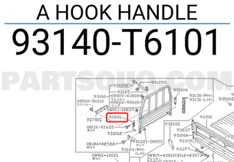 Nissan 93140T6101 A HOOK HANDLE
