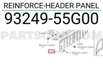 Nissan 9324955G00 REINFORCE-HEADER PANEL