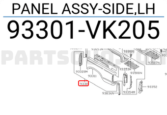 Nissan 93301VK205 PANEL ASSY-SIDE,LH