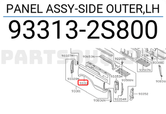Nissan 933132S800 PANEL ASSY-SIDE OUTER,LH
