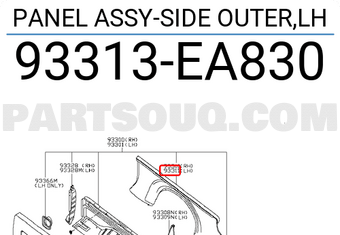 Nissan 93313EA830 PANEL ASSY-SIDE OUTER,LH