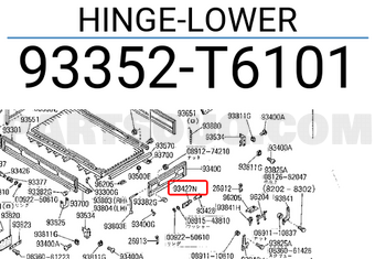 Nissan 93352T6101 HINGE-LOWER