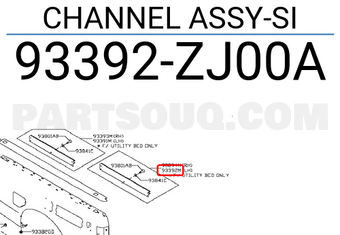 Nissan 93392ZJ00A CHANNEL ASSY-SI