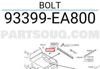 Nissan 93399EA800 BOLT