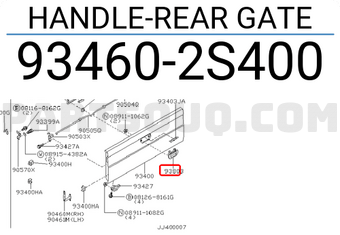 Nissan 934602S400 HANDLE-REAR GATE