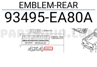 Nissan 93495EA80A EMBLEM-REAR