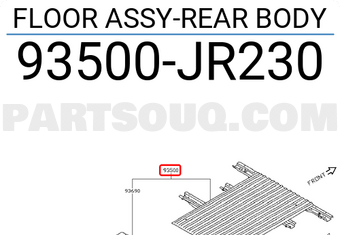 Nissan 93500JR230 FLOOR ASSY-REAR BODY