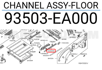 Nissan 93503EA000 CHANNEL ASSY-FLOOR