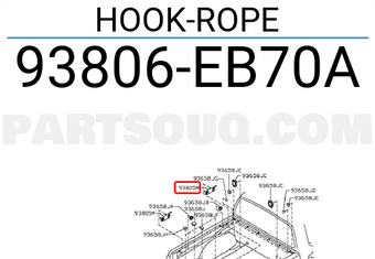 Nissan 93806EB70A HOOK-ROPE