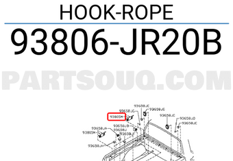 Nissan 93806JR20B HOOK-ROPE