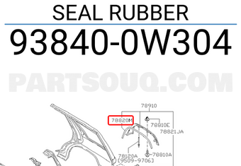 Nissan 938400W304 SEAL RUBBER