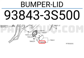 Nissan 938433S500 BUMPER-LID