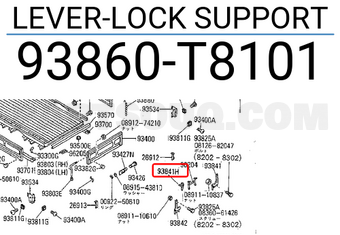 Nissan 93860T8101 LEVER-LOCK SUPPORT