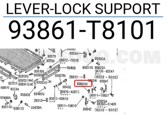 Nissan 93861T8101 LEVER-LOCK SUPPORT