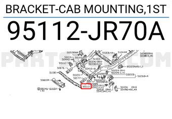 Nissan 95112JR70A BRACKET-CAB MOUNTING,1ST