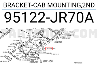 Nissan 95122JR70A BRACKET-CAB MOUNTING,2ND
