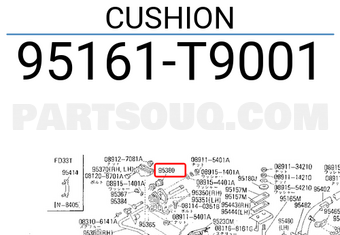 Nissan 95161T9001 CUSHION