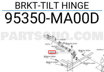 Nissan 95350MA00D BRKT-TILT HINGE