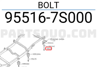 Nissan 955167S000 BOLT