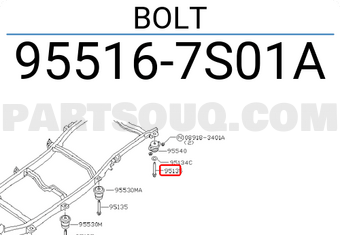 Nissan 955167S01A BOLT