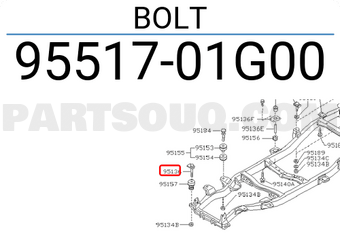 Nissan 9551701G00 BOLT