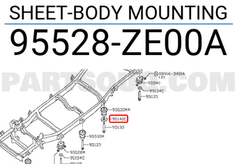 Nissan 95528ZE00A SHEET-BODY MOUNTING