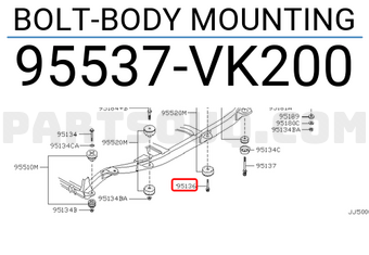 Nissan 95537VK200 BOLT-BODY MOUNTING