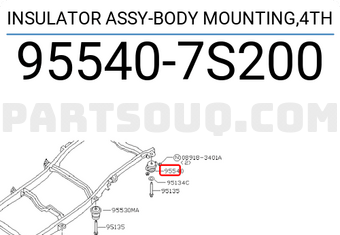 Nissan 955407S200 INSULATOR ASSY-BODY MOUNTING,4TH