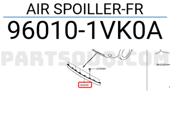 Nissan 960101VK0A AIR SPOILLER-FR