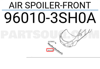 Nissan 960103SH0A AIR SPOILER-FRONT