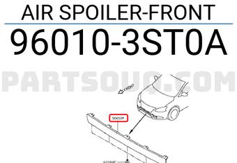 Nissan 960103ST0A AIR SPOILER-FRONT