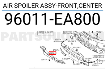 Nissan 96011EA800 AIR SPOILER ASSY-FRONT,CENTER