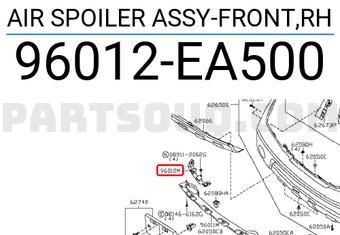 Nissan 96012EA500 AIR SPOILER ASSY-FRONT,RH