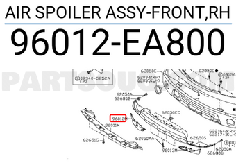 Nissan 96012EA800 AIR SPOILER ASSY-FRONT,RH