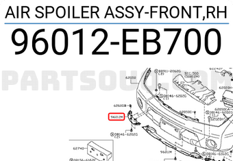 Nissan 96012EB700 AIR SPOILER ASSY-FRONT,RH