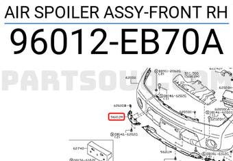 Nissan 96012EB70A AIR SPOILER ASSY-FRONT RH