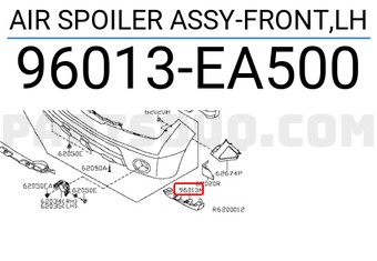 Nissan 96013EA500 AIR SPOILER ASSY-FRONT,LH