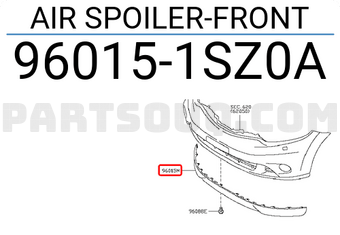 Nissan 960151SZ0A AIR SPOILER-FRONT