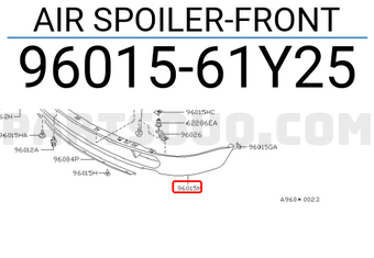 Nissan 9601561Y25 AIR SPOILER-FRONT