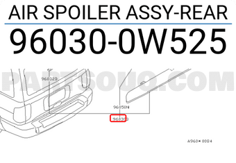 Nissan 960300W525 AIR SPOILER ASSY-REAR