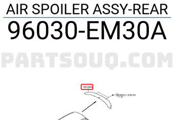 Nissan 96030EM30A AIR SPOILER ASSY-REAR