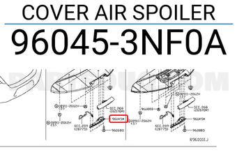 Nissan 960453NF0A COVER AIR SPOILER