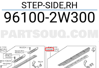 Nissan 961002W300 STEP-SIDE,RH