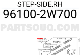 Nissan 961002W700 STEP-SIDE,RH